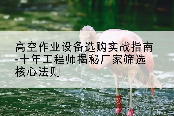 资中剪叉式升降机厂家-高空作业设备选购实战指南-十年工程师揭秘厂家筛选核心法则